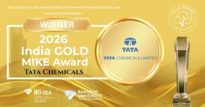 Tata Chemicals wins India Gold MIKE Award 2026 for innovation, knowledge management